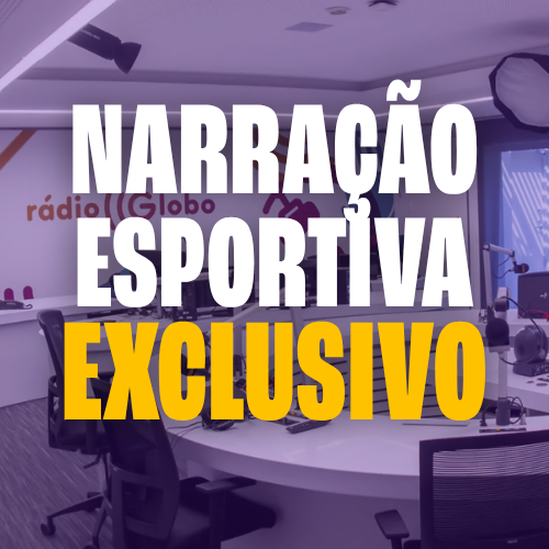 Curso exclusivo de narração esportiva nos estúdios da Rádio Globo RJ com Hugo Lago